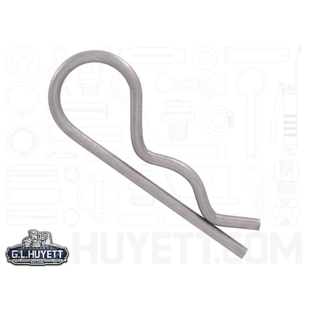 Huyett Hair Cotter Pin, 0.177 in Dia, 3-3/4 in L, 18-8 Stainless Steel BPS-208/D